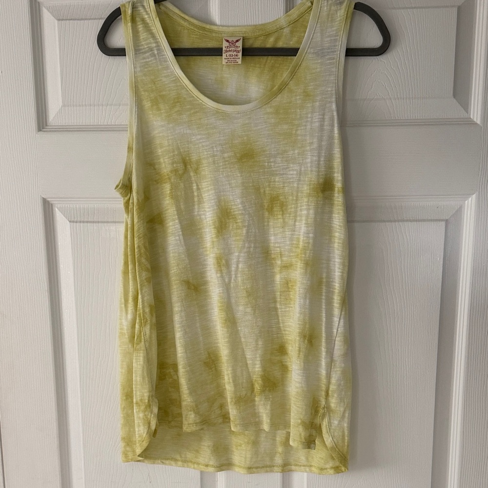 Faded Glory lime green Tie-Dye Tank Top